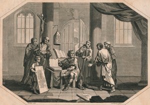 Anglia felosztása megyékre, százakra és pénzügyekre Nagy Alfréd által, 1808 alkotó: Ambrose William Warren