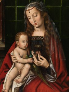 Madonna részlete (olaj a panelen)
