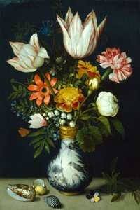 Virágok porcelán vázában, c1600