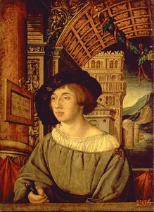 Fiatal férfi portréja, 1518 (tempera, tábla)