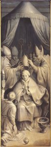 Szent Eligius áldása (olaj, tábla)