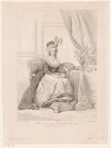 Marie Antoinette, Franciaország királynőjének portréja alkotó: Amédée Félix Barthélemy Geille