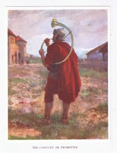 Egy párkány vagy trombitás, illusztráció A római katona, 1928-ból