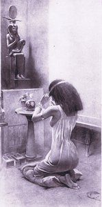 Egy egyiptomi nő áhítatán, 1925 alkotó: Amedee Forestier
