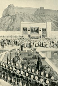 Roberts tábornok felolvassa kiáltványát Kabulban, 1879. október 12-én, 1901. alkotó: Amedee Forestier