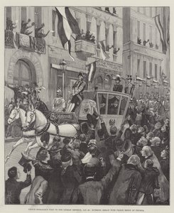 Bismarck herceg látogatása a német császárnál, január 26., Henrik porosz herceggel együtt Berlinbe.