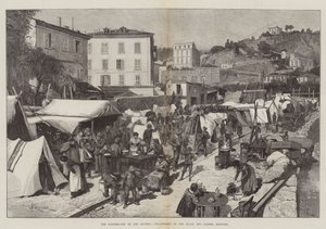 Földrengés a Riviérán, Tábor a Place des Carmes, Mentone