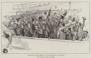 A nagy unionista gyűlés a Haymarket Operaházban