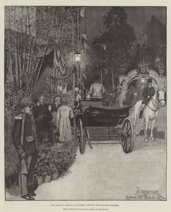 A királynő érkezése Hyeresbe, elhagyva a pályaudvart