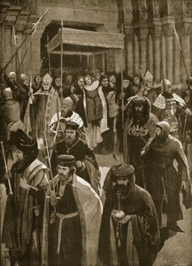 Richard II. koronázása utáni szünet, St. Kenelm vigíliája, 1377. július 16., a „The Illustrated London News”-ból, 1902 alkotó: Amedee Forestier