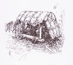 A teknős, mezei gép, illusztráció A római katona, 1928-ból