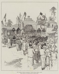 India alkirálya Mandalay-ben, Moolla Ismail íve mellett alkotó: Amedee Forestier