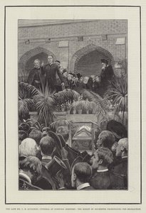 A néhai C. H. Spurgeon úr temetése a Norwood temetőben, a rochesteri püspök áldást mondott.