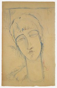 Anna Akhmatova egy vörös nő portréja, 1915 alkotó: Amedeo Modigliani