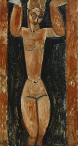 Tartószobor; Cariatide, 1911-1913 körül alkotó: Amedeo Modigliani