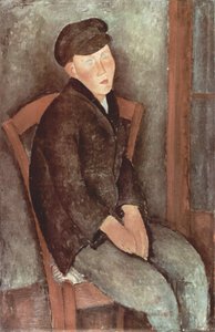 Német: Ülő fiú kalapban alkotó: Amedeo Modigliani