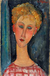 A szőke fülbevalós, 1918-1919 alkotó: Amedeo Modigliani