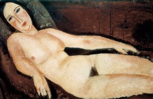 Meztelenül egy kanapén. Amedeo MODIGLIANI (1884-1920) festménye