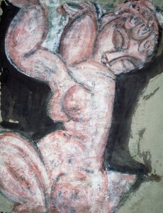 Meztelen kariatida alkotó: Amedeo Modigliani
