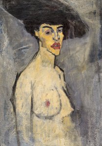 Meztelenül kalapban alkotó: Amedeo Modigliani