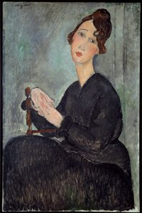 Dedie portréja (Odette Hayden) Amedeo Modigliani (1884-1920) festménye 1918 V. 0,92x0,6 m - Párizs, Musee national d