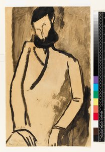 Egy szakállas férfi portréja, 1909 alkotó: Amedeo Modigliani