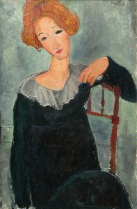Vörös hajú nő. 1917 alkotó: Amedeo Modigliani