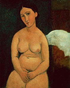 Ülő akt, 1917 körül (olaj, vászon)
