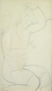 Sleeping Woman (ceruza, papír) alkotó: Amedeo Modigliani
