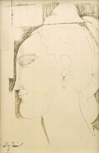 Egy nő feje alkotó: Amedeo Modigliani