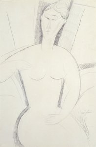 Ülő nő (ceruza) alkotó: Amedeo Modigliani
