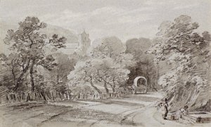 Országút, Hastings, 1803 körül (kréta) alkotó: Amelia Long