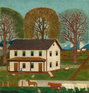 Parasztház a Mahantango-völgyben alkotó: American 19th Century
