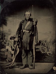 Egy polgárháborús katona portréja alkotó: American 19th Century