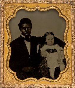 Portré egy férfi gyermekkel alkotó: American 19th Century
