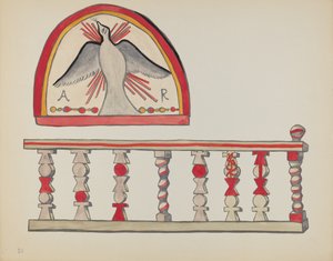 10. tábla: Holy Ghost Lunette & Oltar Rail, Chimayo: A „Spanish Colonial Designs of New Mexico” portfólióból alkotó: American 20th Century