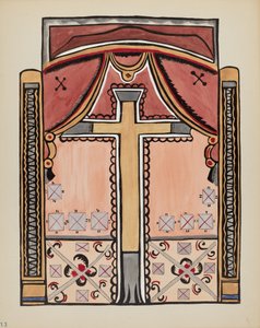 13. tábla: Design with Cross, Chimayo: A „Spanish Colonial Designs of New Mexico” portfólióból alkotó: American 20th Century