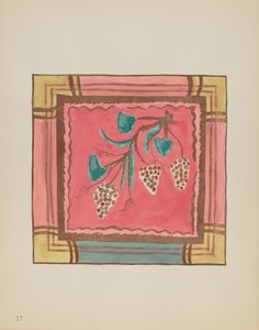 17. tábla: Szőlő, Oltártábla: A „Spanish Colonial Designs of New Mexico” portfólióból alkotó: American 20th Century