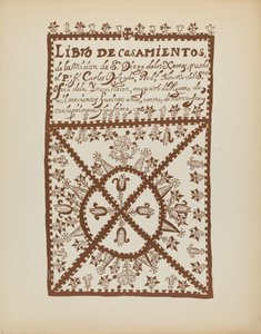 1. tábla: Jemez Házasságok könyve: A „Spanish Colonial Designs of New Mexico” portfólióból alkotó: American 20th Century