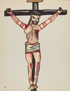 26. tábla: Megfeszített Krisztus: „Új-Mexikó spanyol gyarmati tervei” portfólióból alkotó: American 20th Century