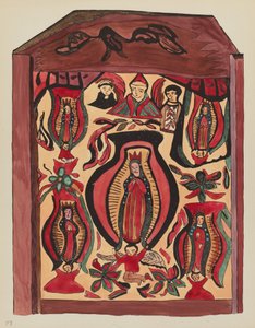 32. tábla: Guadalupe-i Szűzanya: „Új-Mexikó spanyol gyarmati tervei” portfólióból alkotó: American 20th Century