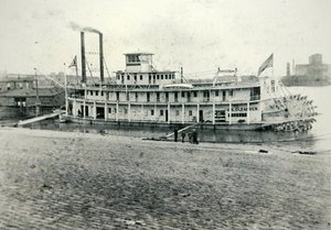 A hátsókerekű „U.S. Oleander St. Louisban, 1880 körül (f/w fotó) alkotó: American American