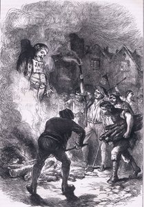 Jay megégetése, illusztráció az Egyesült Államok Cassells történetéből, Cassell, Petter & Galpin kiadásában, 1900 körül