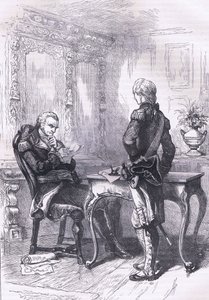 Lafayette és Washington, illusztráció az Egyesült Államok Cassells történetéből, kiadó: Cassell, Petter & Galpin, 1900 körül (litho)