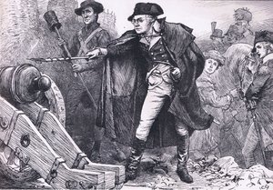 Washington Yorktown ostrománál, illusztráció az Egyesült Államok Cassells történetéből, Cassell, Petter & Galpin kiadásában, 1900 körül (litho) alkotó: American English school