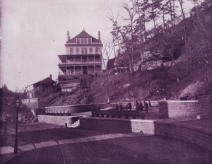 Basin Springs, Eureka Springs, Arkansas, St Louis és San Francisco Railroad (f/w fotó) alkotó: American Photographer (after)