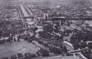 Chicago: Jackson Park és a Midway a levegőből (f/w fotó) alkotó: American Photographer (after)