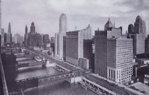 Chicago: Wacker Drive és Chicago River Bridges (f/w fotó) alkotó: American Photographer (after)