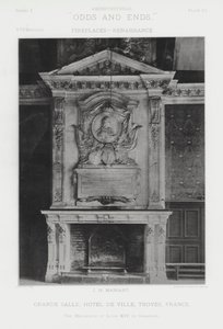 Kandalló: Grande Salle, Hotel De Ville, Troyes, Franciaország (f/w fotó) alkotó: American Photographer (after)