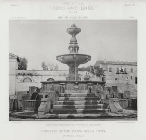 Szökőkút a Piazza Della Roccán, Viterbo, Olaszország (f / w fotó) alkotó: American Photographer (after)